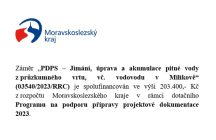 Jímání, úprava a akumulace pitné vody z průzkumného vrtu, vč. vodovodu v Milíkově